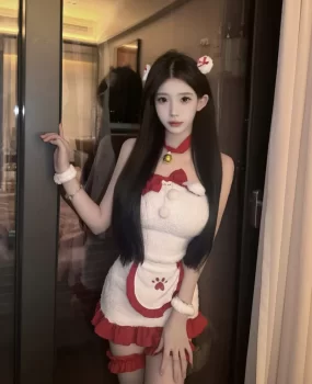 体验温柔漂亮邻家女孩激烈舌吻，耐看身材好